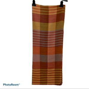 Silk Wrap Orange Striped One Size Fits All